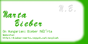 marta bieber business card